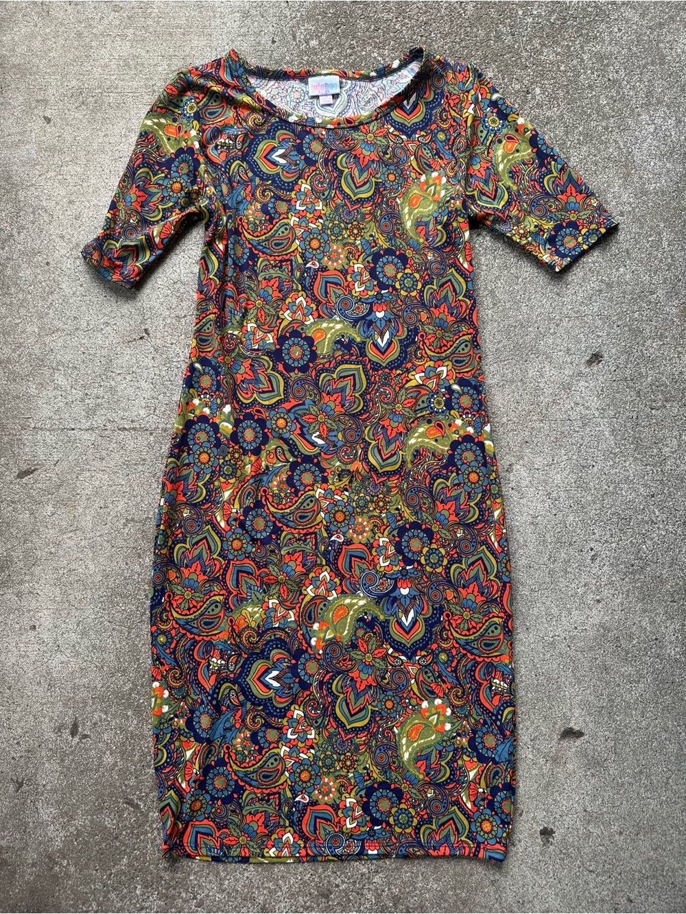 LuLaRoe Paisley Colorful Printed Julia Sheath Dress